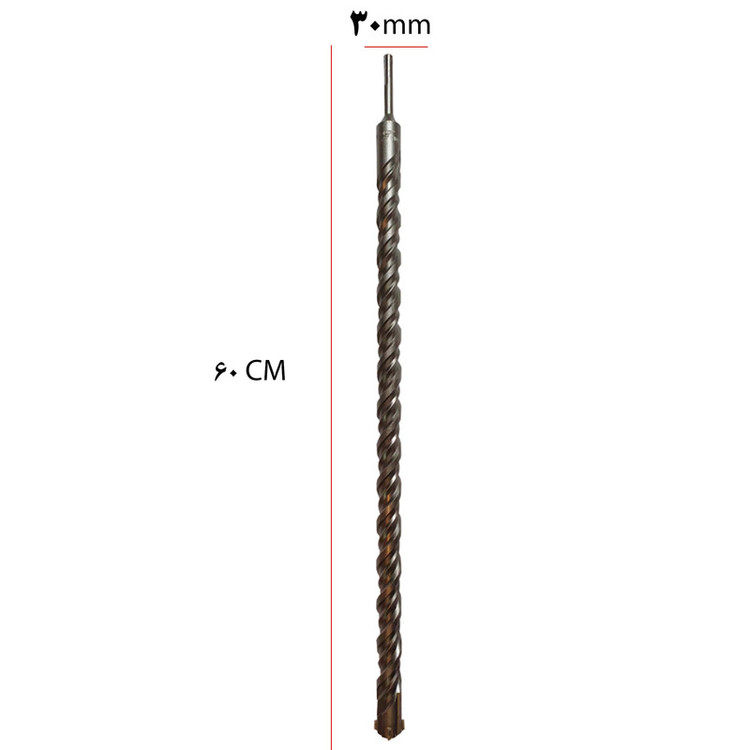 مته چهار شیار ولف مدل 60cm سایز 30 میلیمتر