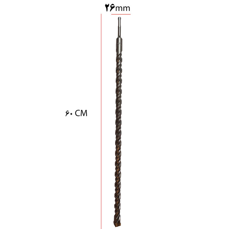 مته چهار شیار ولف مدل 60cm سایز 26 میلیمتر