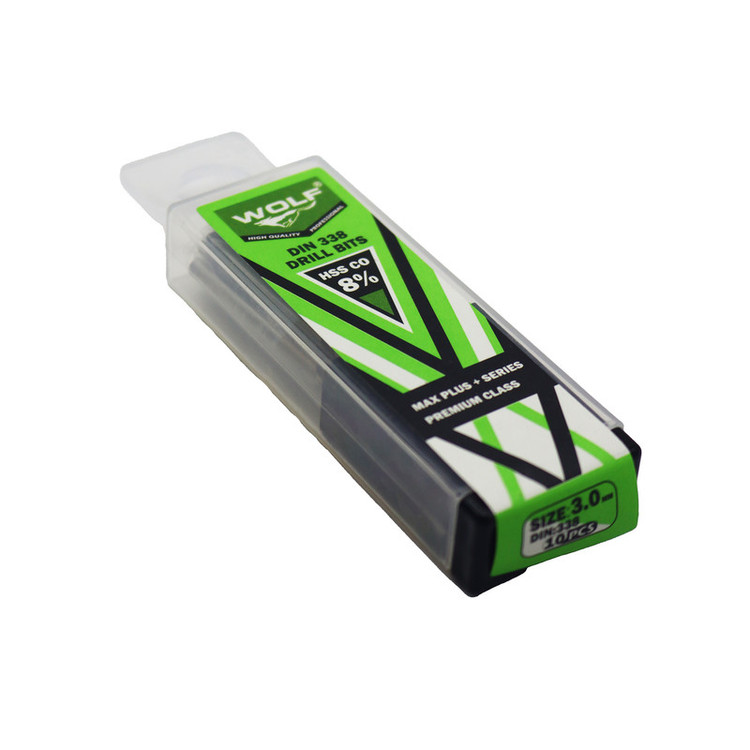 مته آهن ولف مدل مکس پلاس کد YP-03MM سایز 3 میلی متر مجموعه 10 عددی