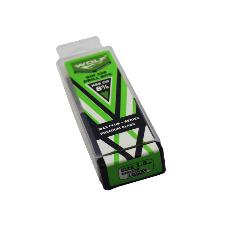 مته آهن ولف مدل مکس پلاس کد YP-01.5MM سایز 1.5 میلی متر مجموعه 10 عددی