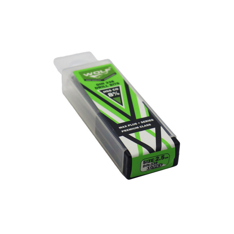 مته آهن ولف مدل مکس پلاس کد YP-02.5MM سایز 2.5 میلی متر مجموعه 10 عددی