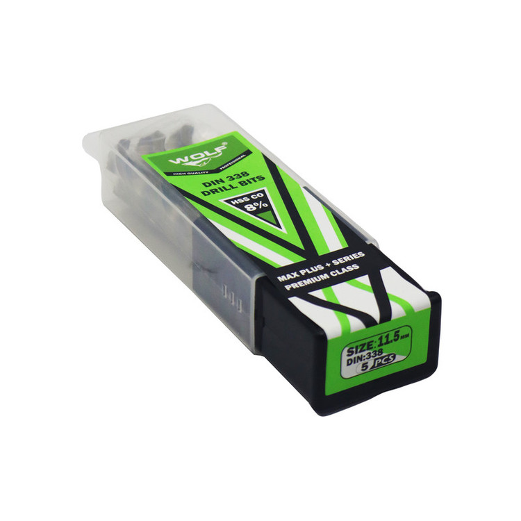 مته آهن ولف مدل مکس پلاس کد YP-011.5MM سایز 11.5 میلی متر مجموعه 5 عددی