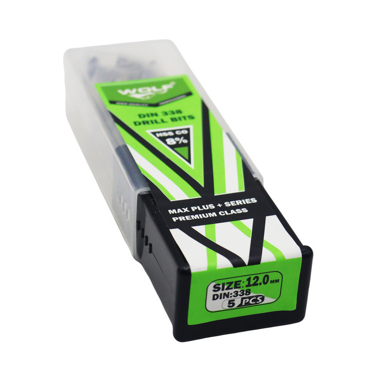 مته آهن ولف مدل مکس پلاس کد YP-012MM سایز 12میلی متر مجموعه 5 عددی
